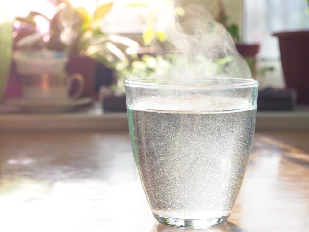 Hot water